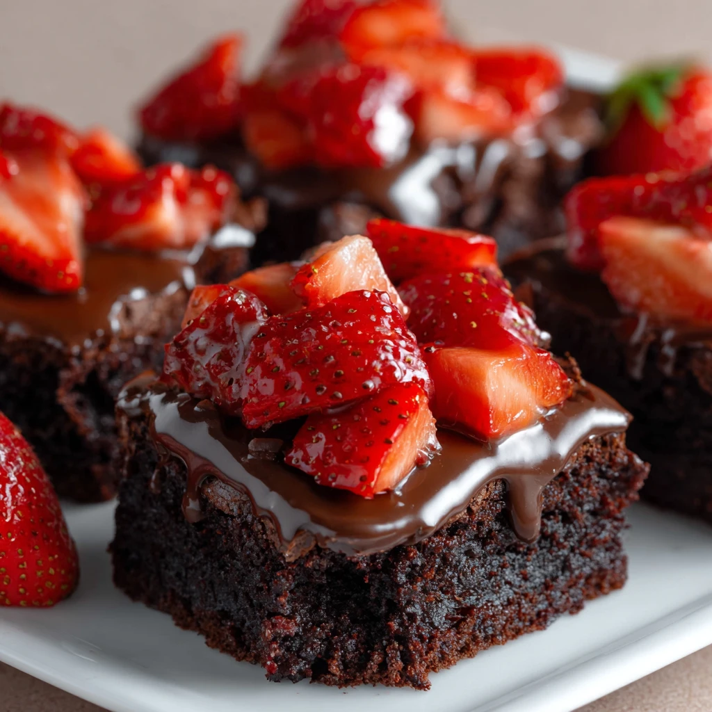 Chocolate Covered Strawberry Brownies Recipe