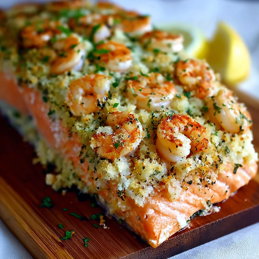 Crab Shrimp Stuffed Salmon Gourmet Home Feast