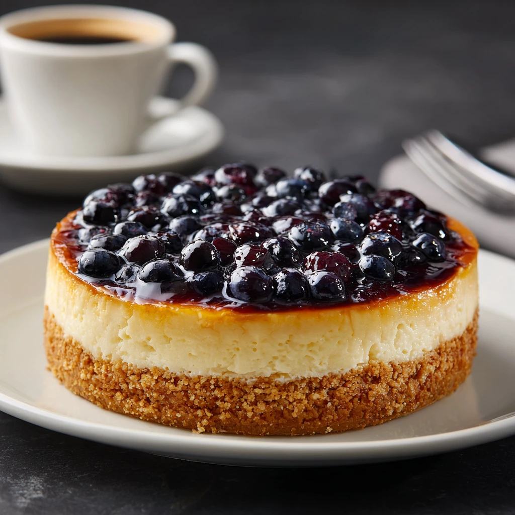 Creamy Custard Cake Blueberries Perfect Tea Time Treat