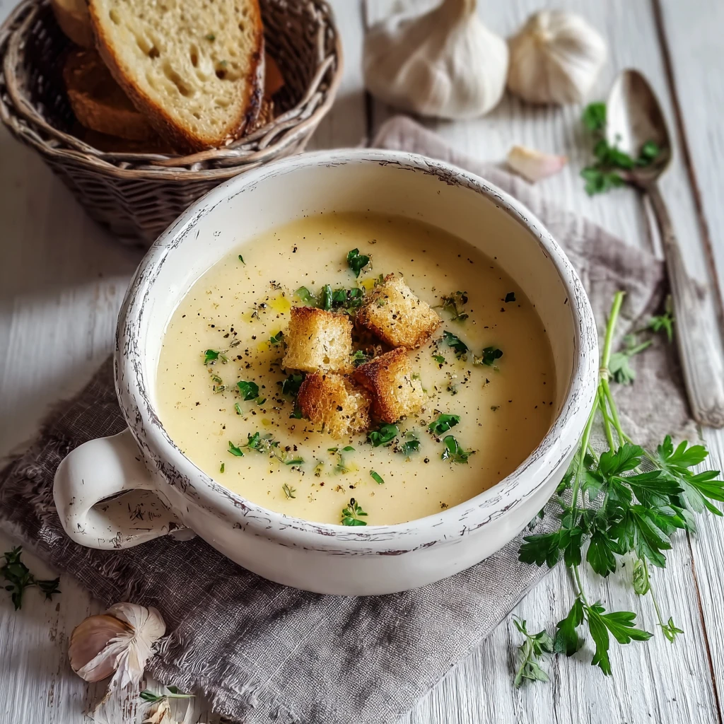 Creamy Czech Garlic Soup Cozy Nights Happy Hearts