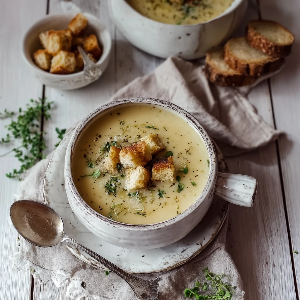 Creamy Czech Garlic Soup Cozy Nights Happy Hearts