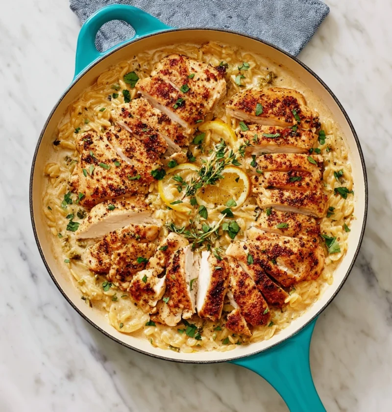 Creamy Lemon Chicken Rice Skillet 30minute Dinner