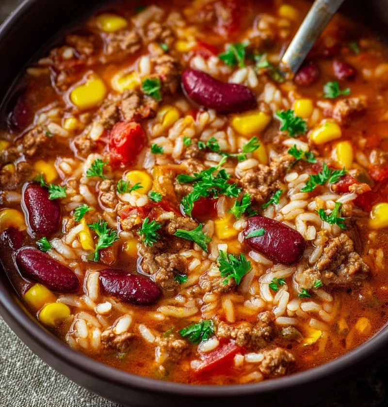 Crockpot Taco Rice Soup Recipe