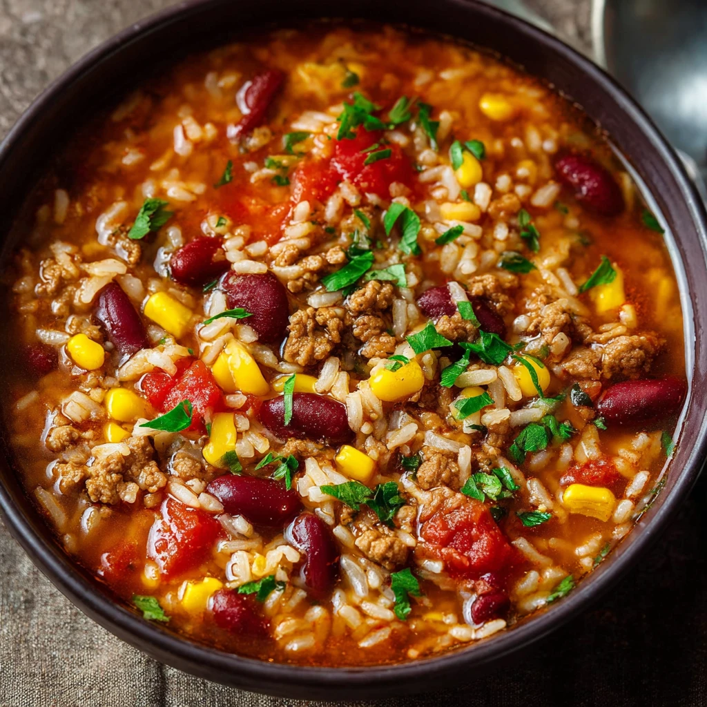 Crockpot Taco Rice Soup Recipe