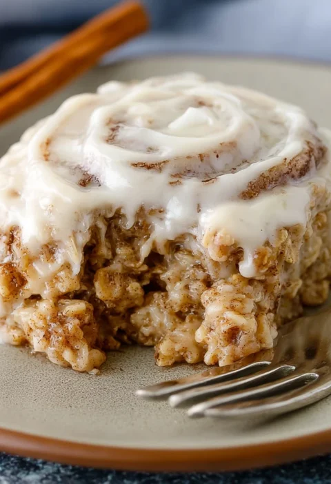 Decadent Cinnamon Roll Baked Oatmeal