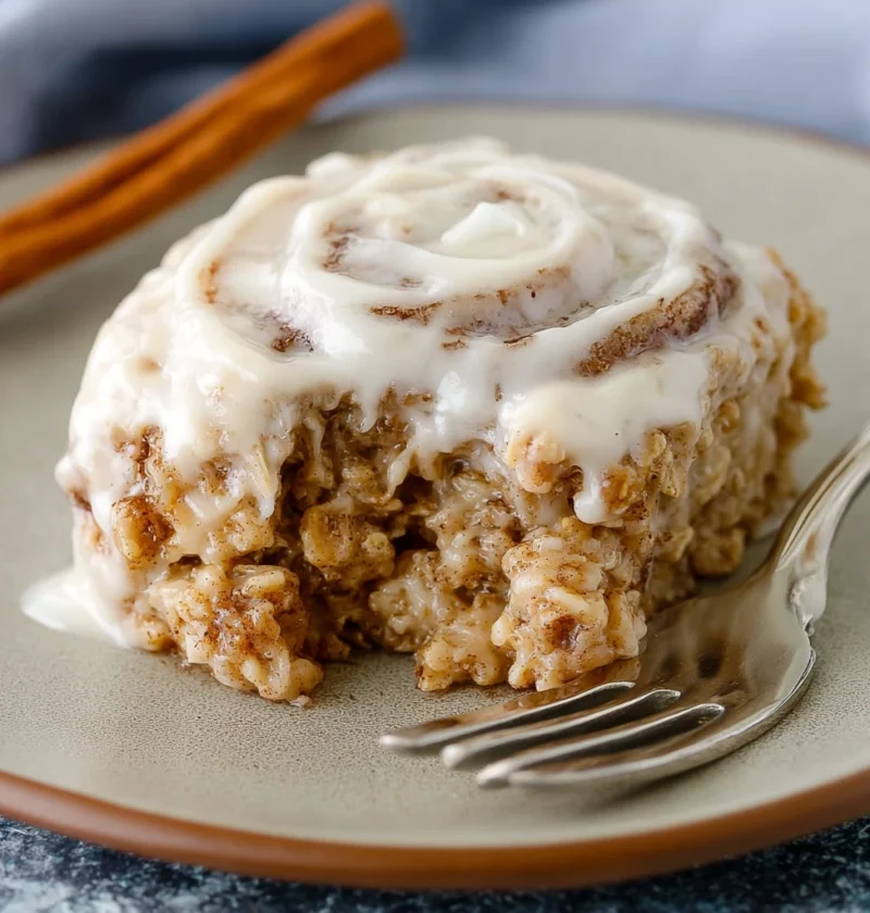 Decadent Cinnamon Roll Baked Oatmeal
