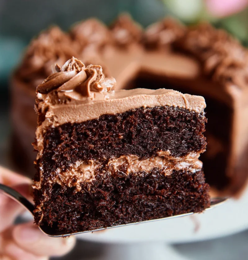 Decadent Vegan Double Chocolate Fudge Cake