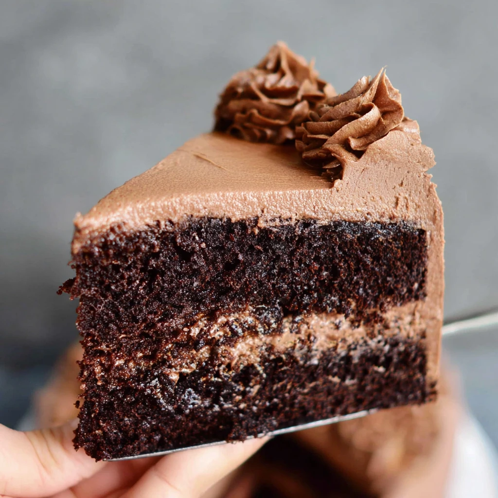 Decadent Vegan Double Chocolate Fudge Cake