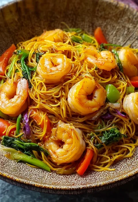 Delicious Singapore Noodles Shrimp Ready Minutes