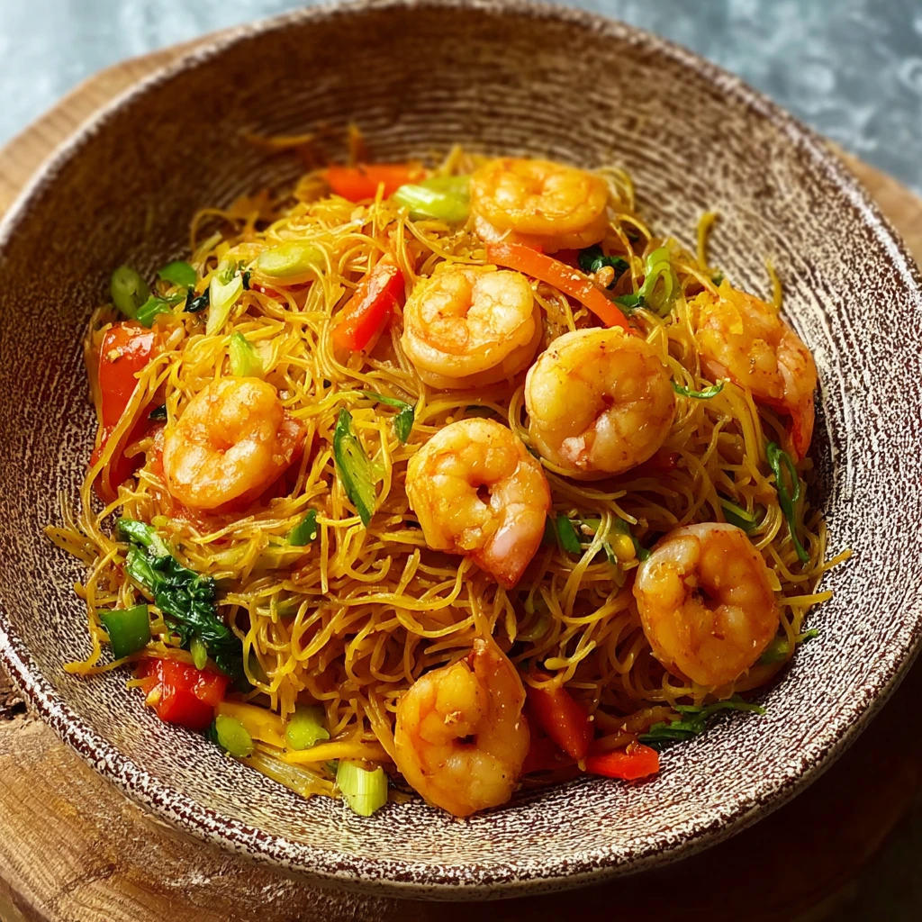 Delicious Singapore Noodles Shrimp Ready Minutes