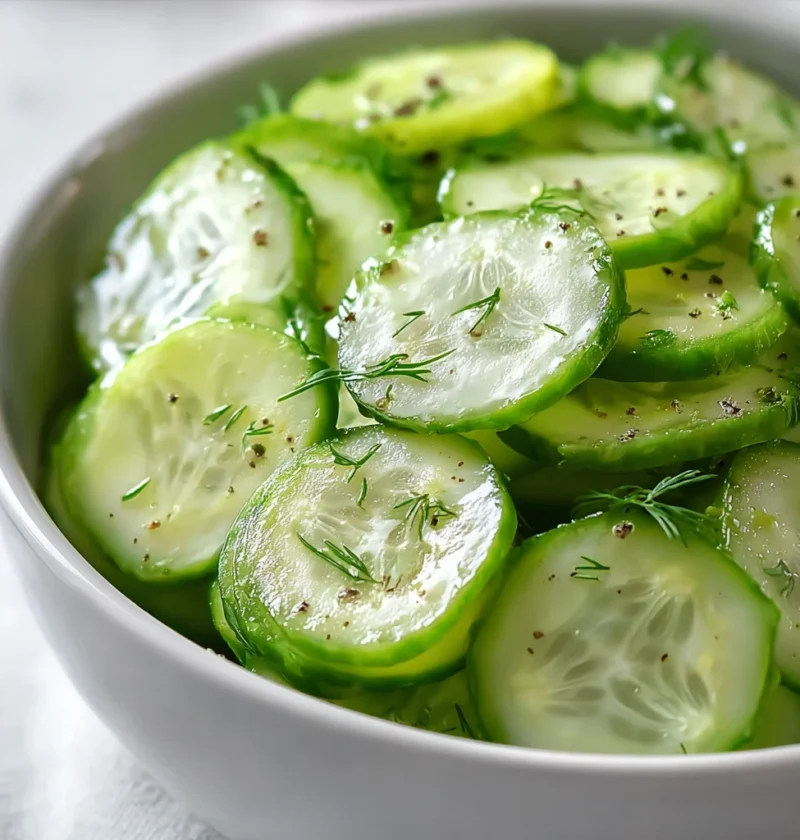 Delicious Tasty German Cucumber Salad Summer Vibes
