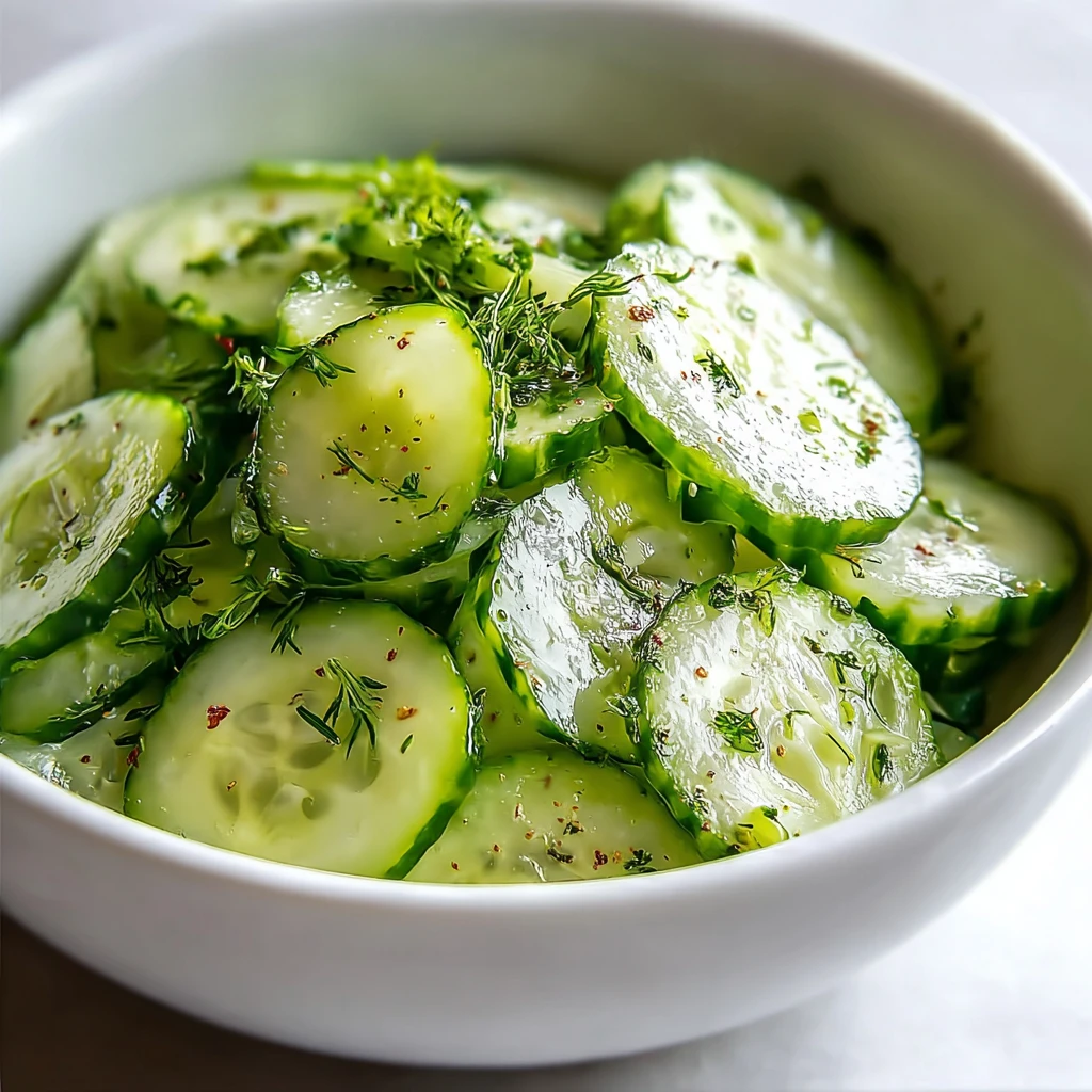 Delicious Tasty German Cucumber Salad Summer Vibes