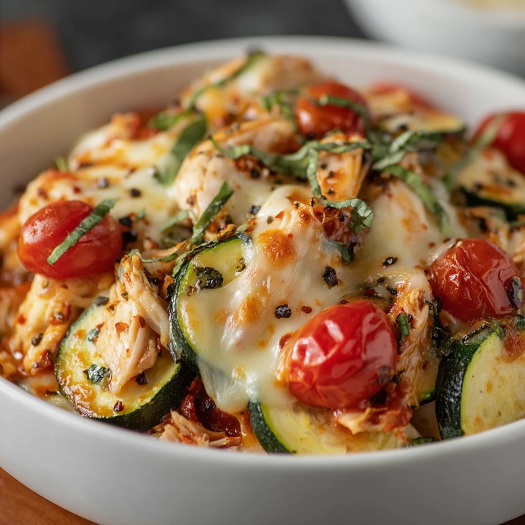 Chicken Zucchini Bake Thats Lowcarb Delicious