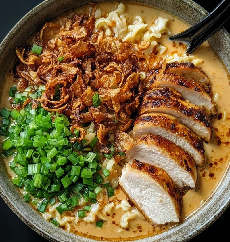 Fiery Chicken Ramen Creamy Garlic Sauce Recipe