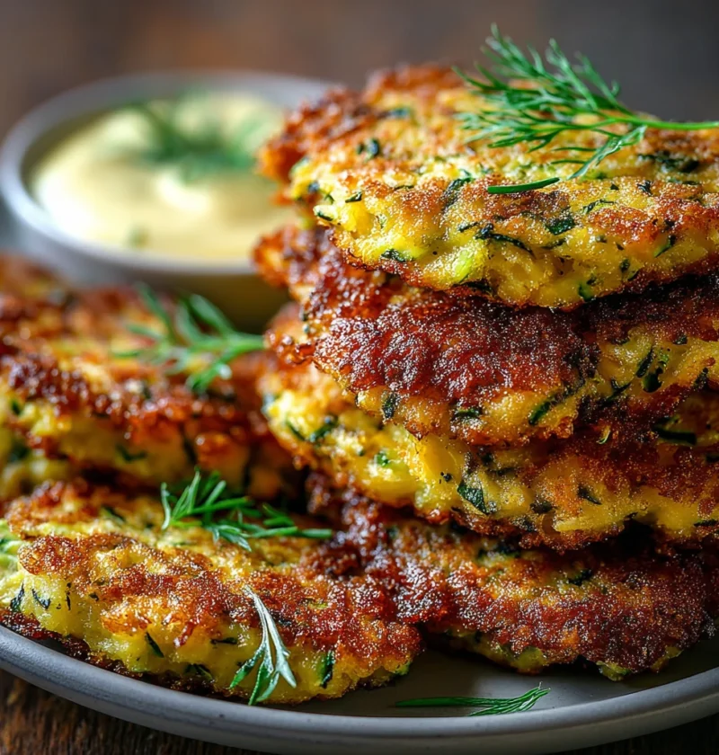 Golden Fried Zucchini Patties Steps Perfection