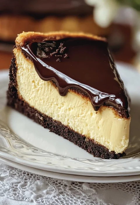 Heavenly Boston Cream Cheesecake Total Showstopper