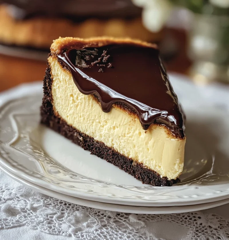 Heavenly Boston Cream Cheesecake Total Showstopper