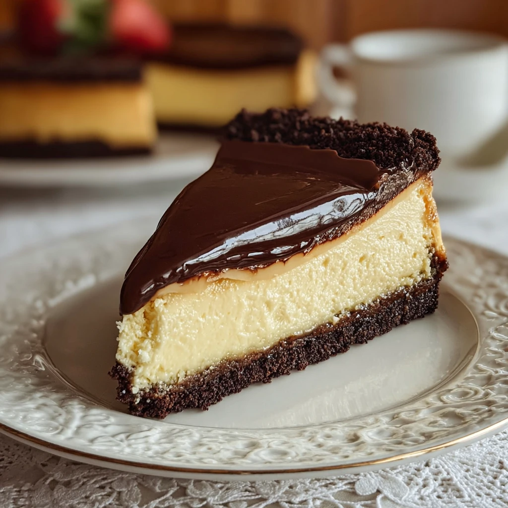 Heavenly Boston Cream Cheesecake Total Showstopper