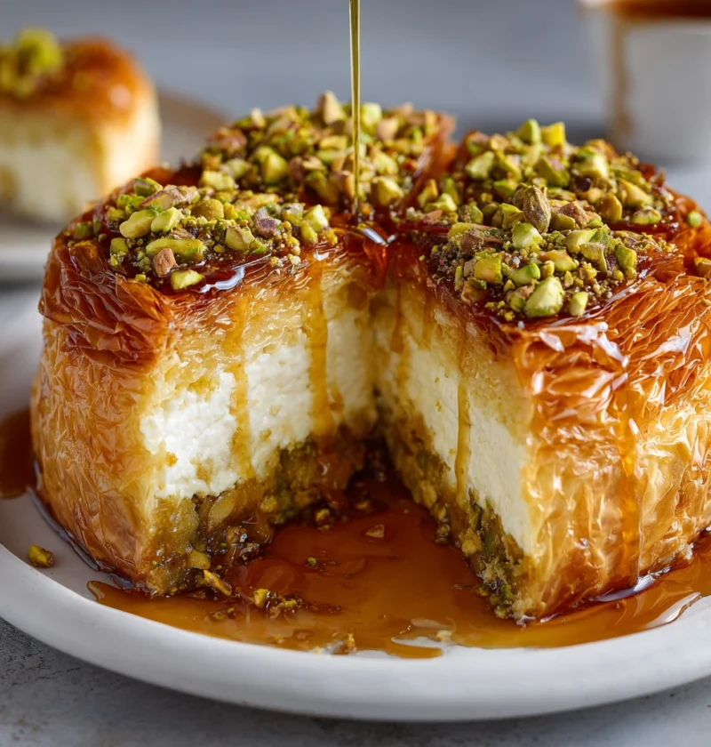Honey Pistachio Baklava Cheesecake Recipe