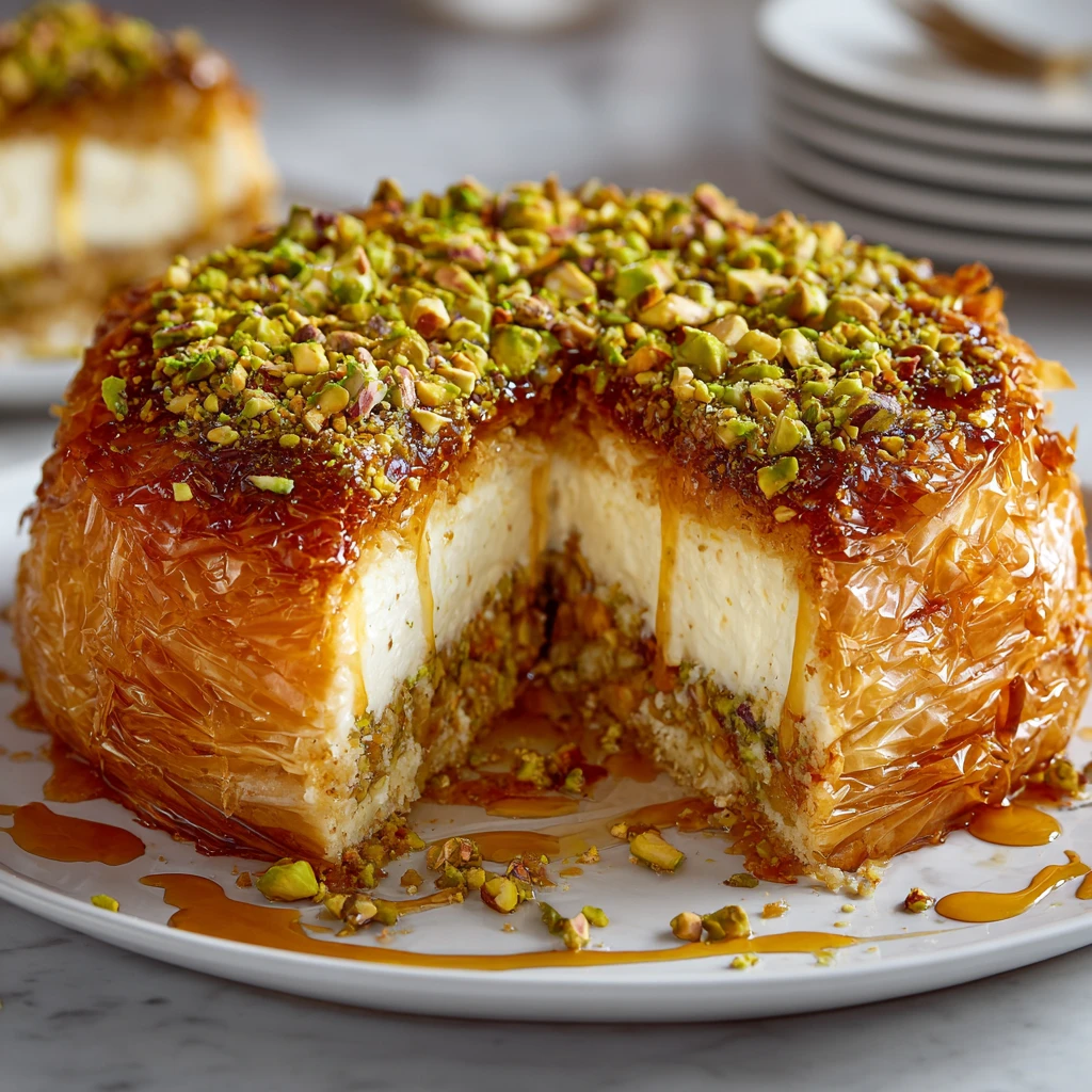 Honey Pistachio Baklava Cheesecake Recipe