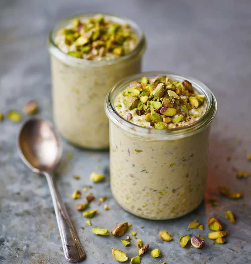 Indulgent Pistachio Cream Overnight Oats