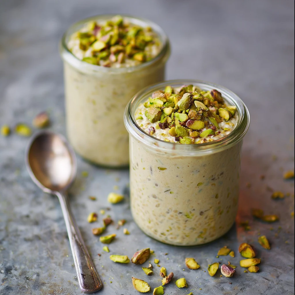 Indulgent Pistachio Cream Overnight Oats