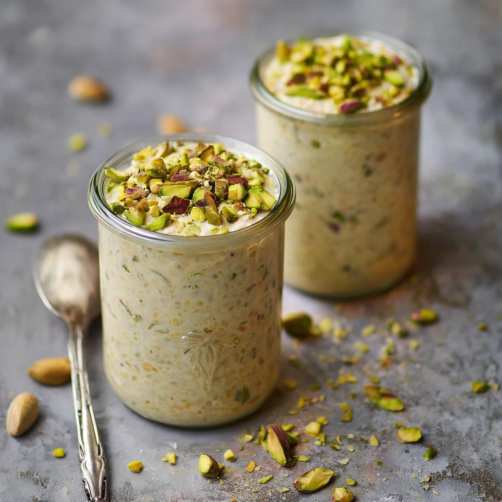 Indulgent Pistachio Cream Overnight Oats