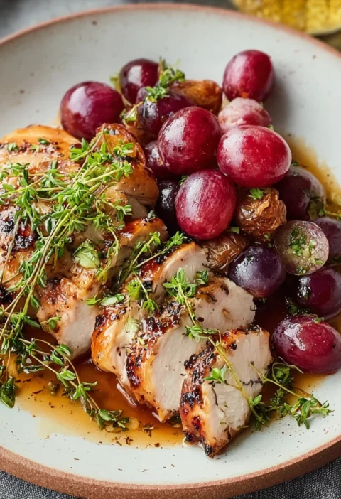 Irresistible Vineyard Chicken Sweet Roasted Grapes