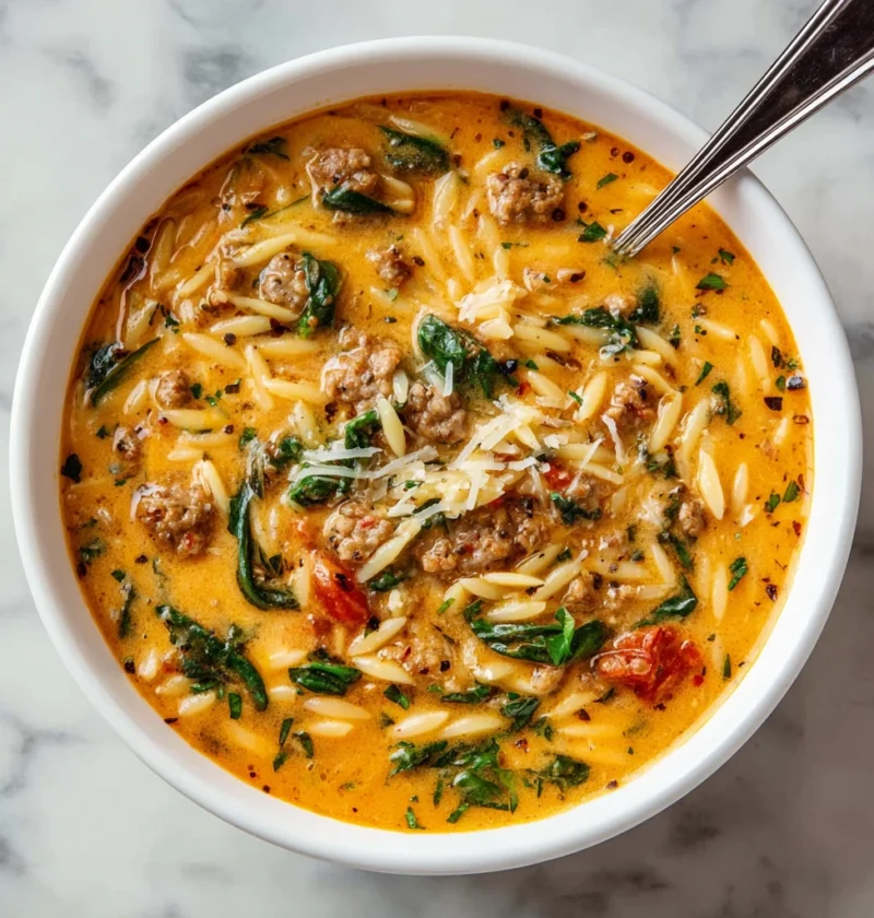 Italian Sausage Orzo Soup