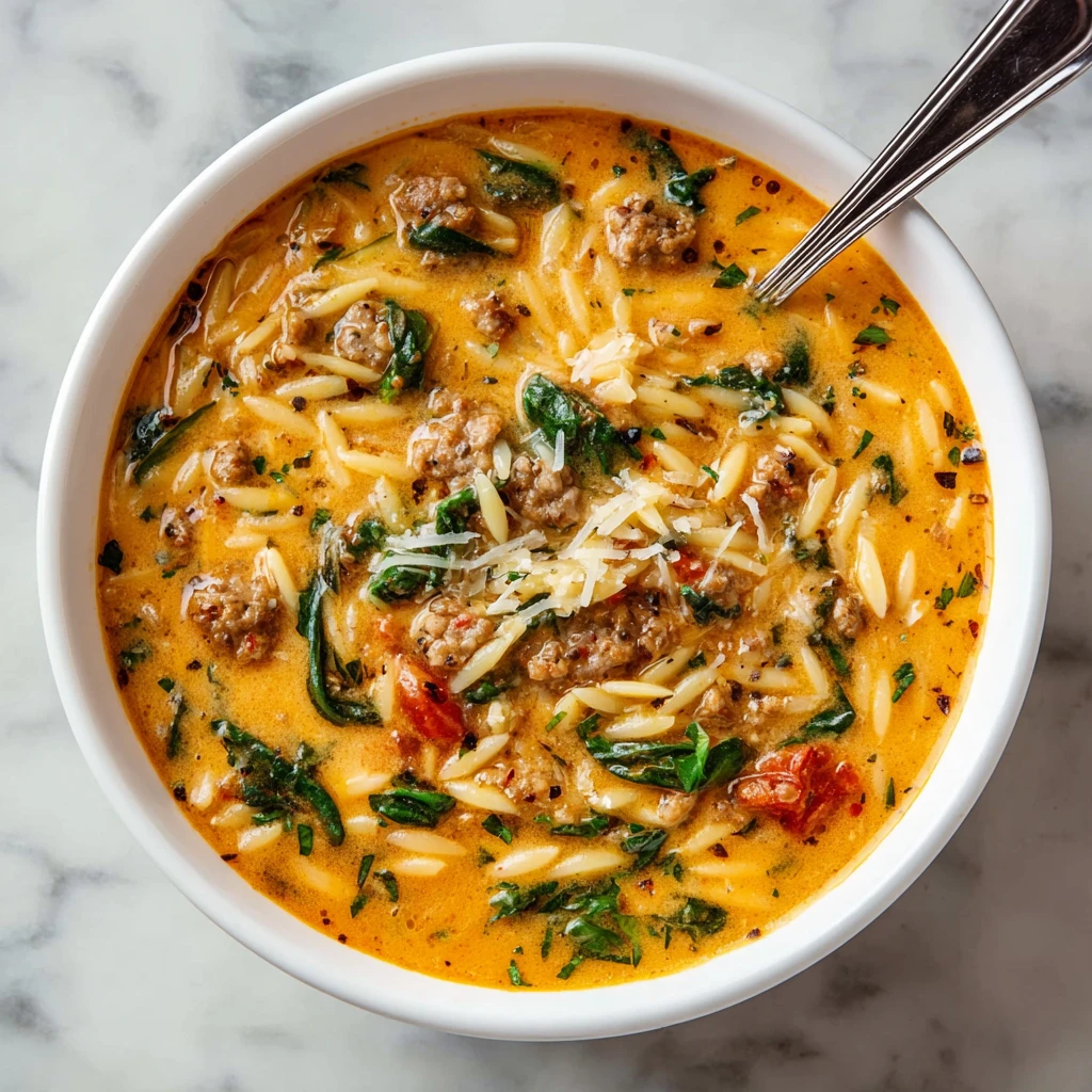 Italian Sausage Orzo Soup