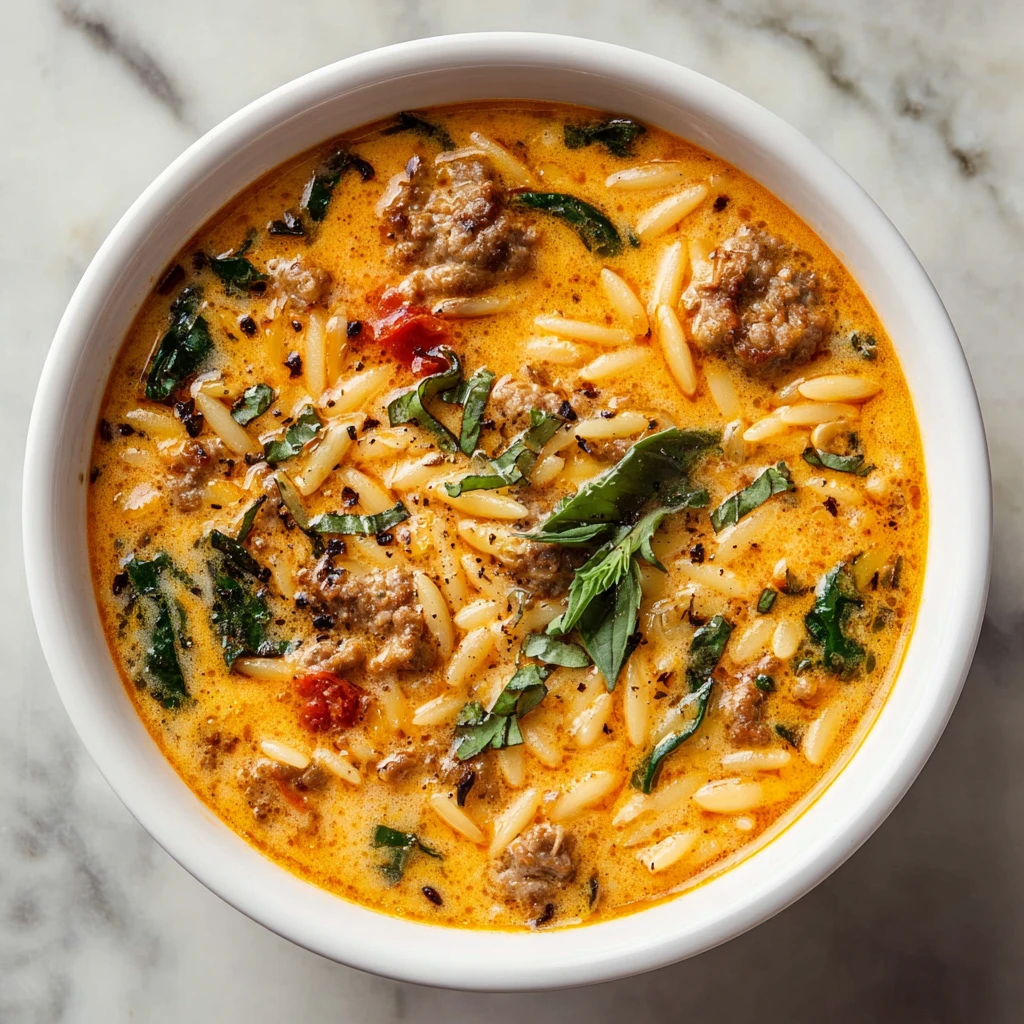 Italian Sausage Orzo Soup