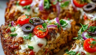 Keto Ground Chicken Crust Pizza Flavorful Veggie Toppings