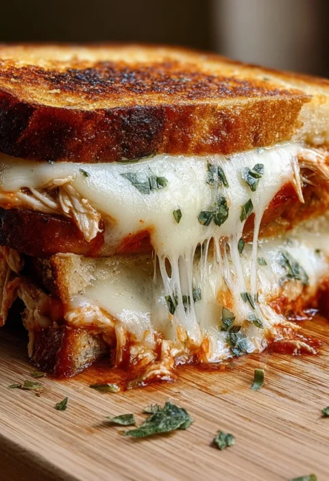 Lazy Chicken Parmesan Grilled Cheese