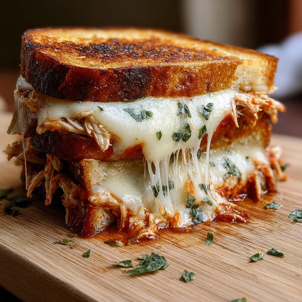Lazy Chicken Parmesan Grilled Cheese