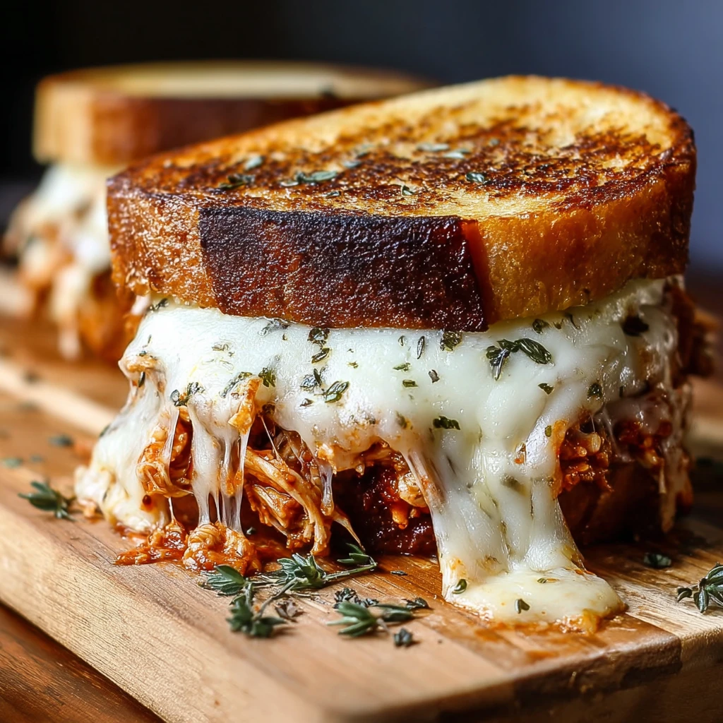Lazy Chicken Parmesan Grilled Cheese