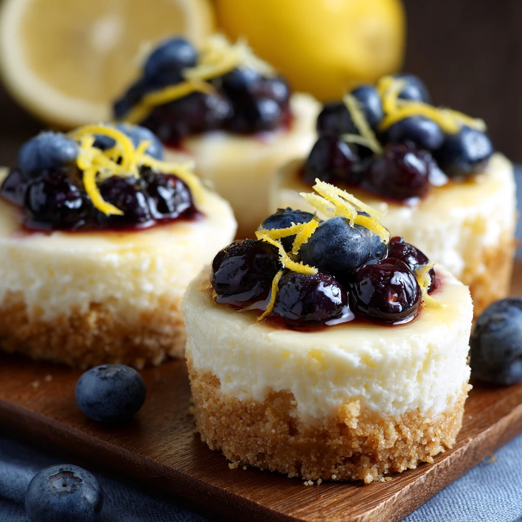 Lemon-Blueberry Mini Cheesecake Cupcakes Recipe