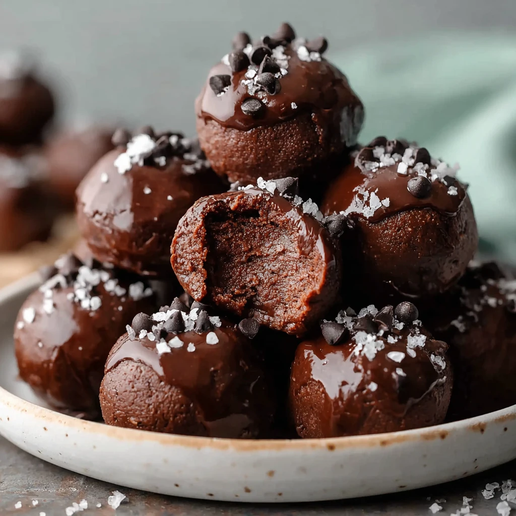 Nobake Cottage Cheese Brownie Batter Bites