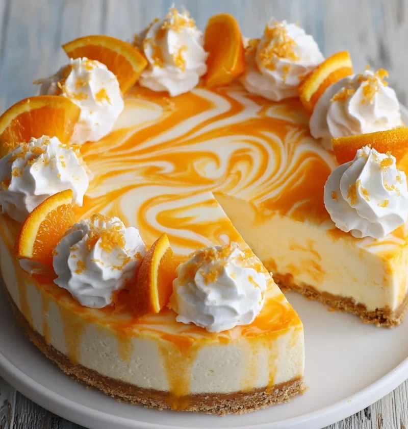 Nobake Orange Creamsicle Cheesecake