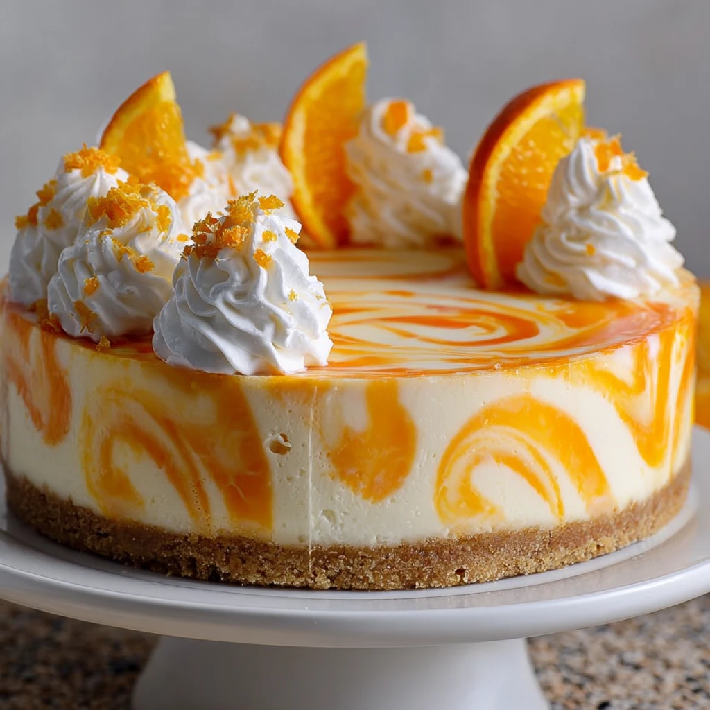 Nobake Orange Creamsicle Cheesecake