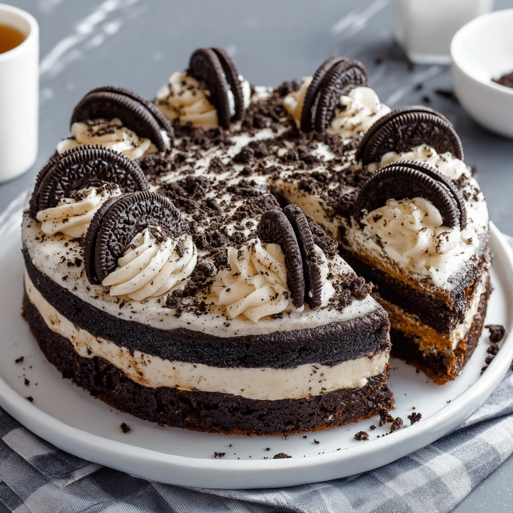Oreo Cookie Cake Recipe