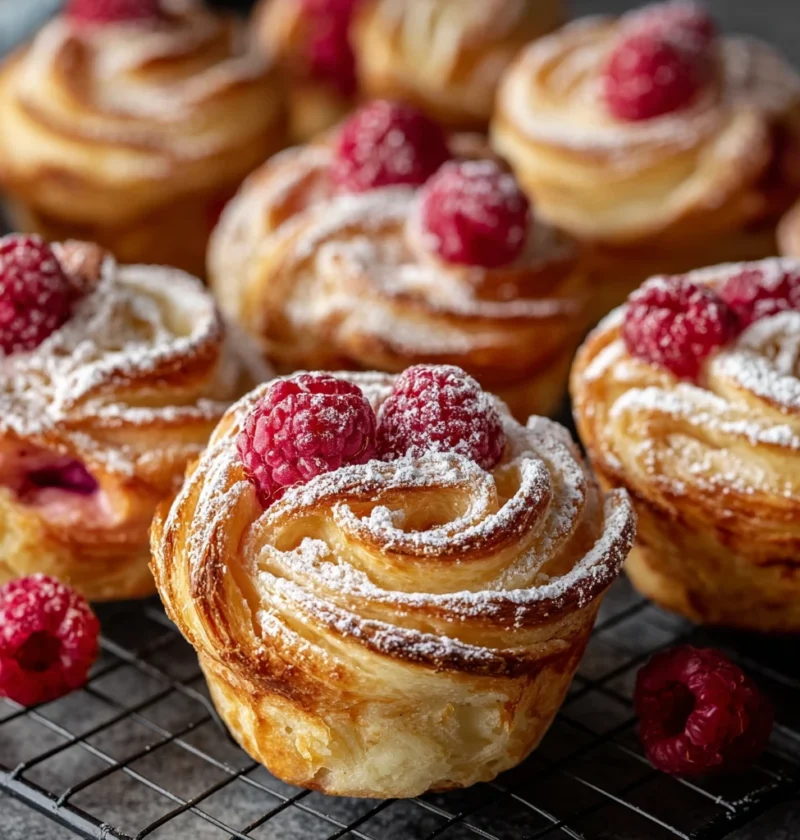 Raspberry Cream Cheese Cruffins Recipe