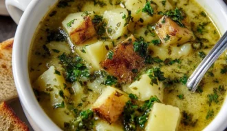 Roasted Garlic Potato Soup