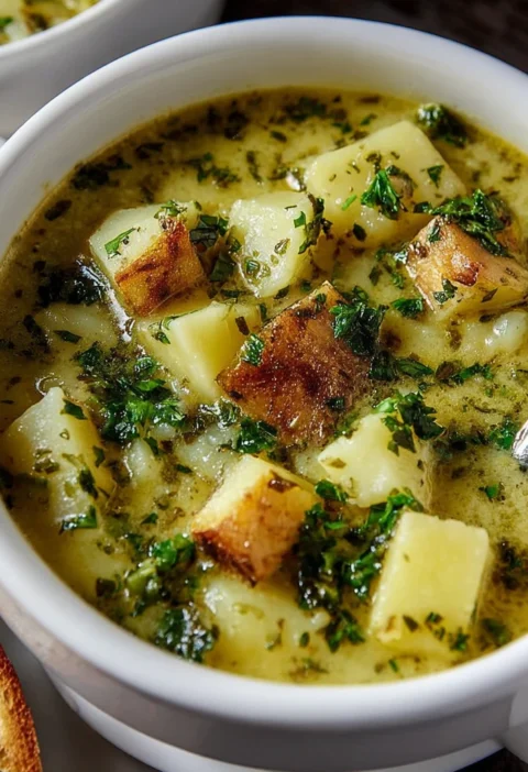 Roasted Garlic Potato Soup