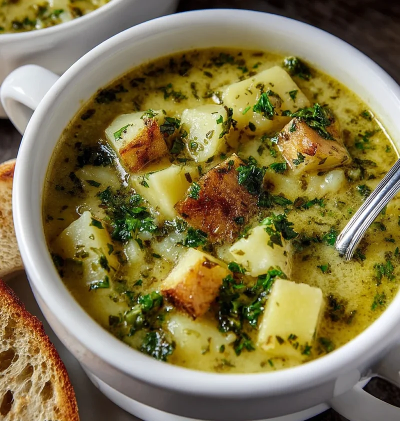 Roasted Garlic Potato Soup