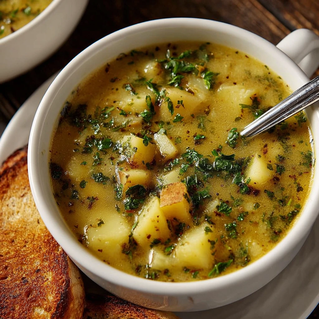 Roasted Garlic Potato Soup