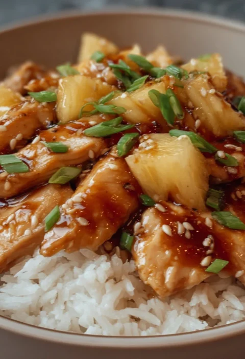 Slow Cooker Pineapple Brown Sugar Chicken Set Forget