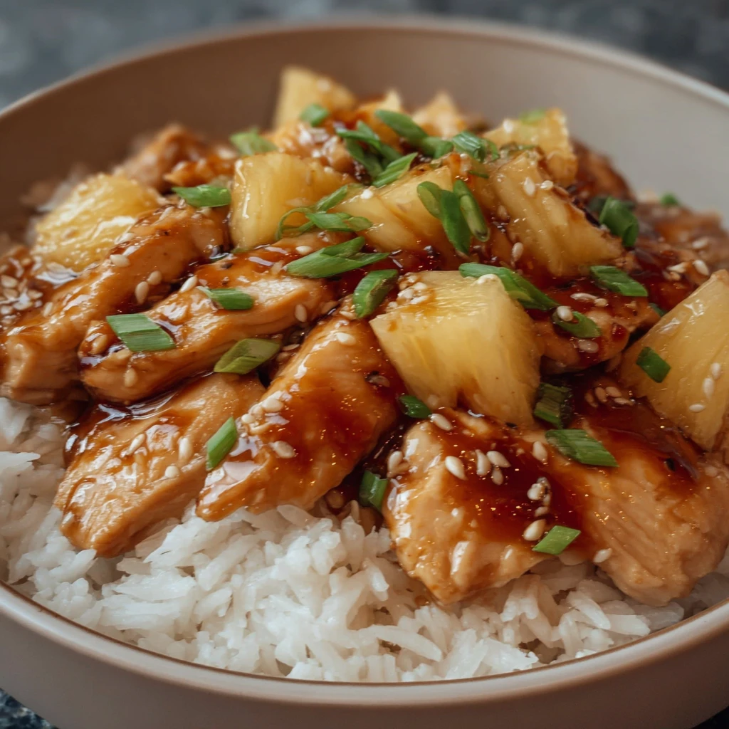 Slow Cooker Pineapple Brown Sugar Chicken (Set It & Forget It!)