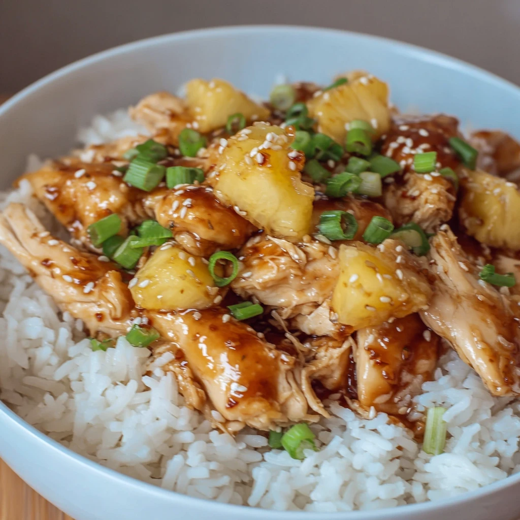 Slow Cooker Pineapple Brown Sugar Chicken Set Forget