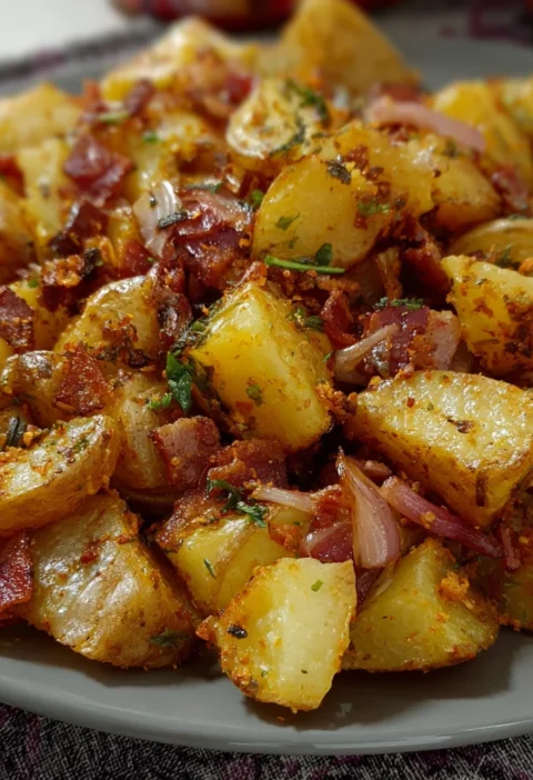 Southern Fried Potatoes Bacon Onions Recipe
