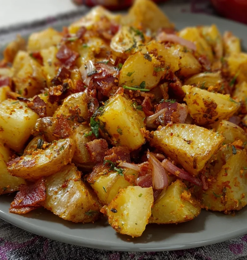 Southern Fried Potatoes Bacon Onions Recipe